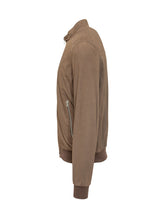 Suede Bomber Jacket with Zip - Esterno | $store$