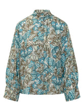 Shirt with Butterfly Print and Classic Collar - Momoni Women | $store$