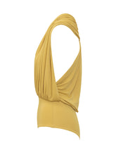 Draped Bodysuit with Wide Sleeves - Des Phemmes | $store$