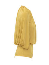 Draped Bodysuit with Wide Sleeves - Des Phemmes | $store$