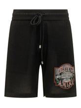 Crochet Shorts with Drawstring and Front Embroidery - Amiri | $store$