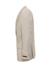 Men's Beige Double-Breasted Blazer - Boss By Beckham | $store$