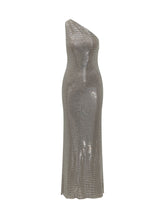 One-Shoulder Metallic Mesh Maxi Dress - New Collection | $store$