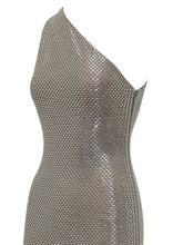 One-Shoulder Metallic Mesh Maxi Dress - New Collection | $store$