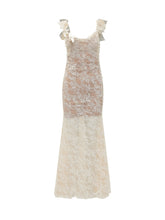 Floral Lace Maxi Dress with Ruffle Straps - New Collection | $store$