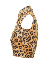 Sleeveless Cropped Animal Print Shirt - Alessandro Enriquez | $store$