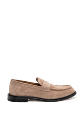 Suede Loafers with Front Strap - Men | $store$