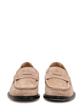 Suede Loafers with Front Strap - Men | $store$