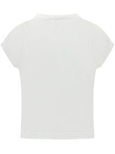 Crewneck T-Shirt with Floral Embroidery - New Collection | $store$