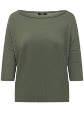 Wide Neck Top with Three Quarter Sleeves - Balestrero | $store$