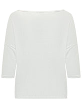 Wide Neck Top with Three Quarter Sleeves - Balestrero | $store$