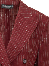 Double-Breasted Pinstripe Blazer with Peak Lapels - Dolce & Gabbana | $store$