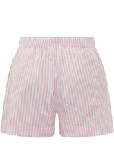 Pink Striped Elastic Waist Shorts - Mc2 Saint Barth | $store$