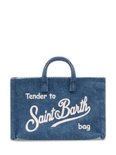 Denim Handbag with Printed Logo - Mc2 Saint Barth | $store$