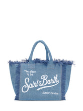 Denim Shoulder Bag with Fringes - Mc2 Saint Barth | $store$