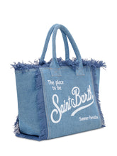 Denim Shoulder Bag with Fringes - Mc2 Saint Barth | $store$