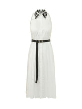 Long Dress with High Neck and Belt - Max Mara Studio | $store$
