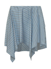 Striped Asymmetrical Draped Skirt - Iro | $store$