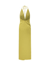 Long Dress with Deep Neckline and Central Detail - New Collection | $store$