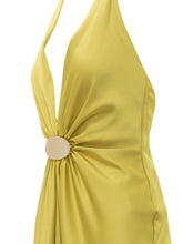 Long Dress with Deep Neckline and Central Detail - New Collection | $store$