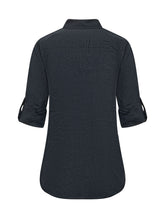 Long Sleeve Linen Shirt with Roll-Up Sleeves - Lauren Ralph Lauren | $store$