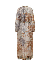 Printed Long Dress with Belt - New Collection | $store$