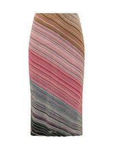 Midi Skirt with Striped Pattern - Akep | $store$