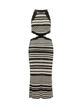 Long Striped Openwork Dress - Akep | $store$