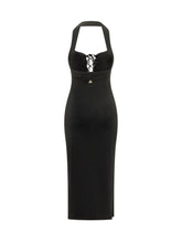 Long Dress with Straps and Front Lace Up - Akep | $store$