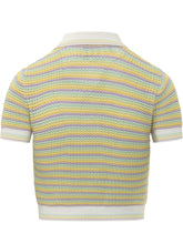 Striped Polo with Perforated Texture - Casablanca | $store$