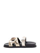 Metallic Leather Cut-Out Sandals - Kurt Geiger | $store$