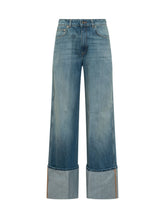 Wide Leg Jeans with Turn Up Hem - Givenchy | $store$