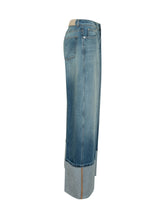 Wide Leg Jeans with Turn Up Hem - Givenchy | $store$