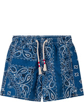 Swim Shorts with Paisley Print and Drawstring - Kids | $store$