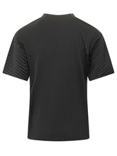 T-shirt con Texture a Coste e Logo Frontale - Abbigliamento Uomo | $store$