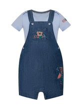 Denim Dungaree Romper Set with Embroidery - Guess Bambini | $store$