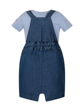 Denim Dungaree Romper Set with Embroidery - Guess Bambini | $store$