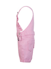 Salopette Corta con Bretelle e Tasca Frontale con Ricamo - Abbigliamento Bambini | $store$