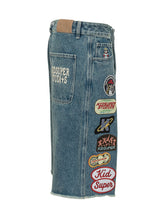 Bermuda Denim Shorts with Patches - Kidsuper | $store$