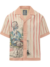Short Sleeve Shirt with Print and Stripes - Kidsuper | $store$