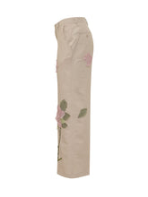 Straight Leg Trousers with Floral Appliques - Kidsuper | $store$