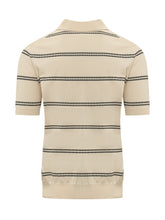 Short Sleeve Striped Polo with V Neck - Hosio | $store$