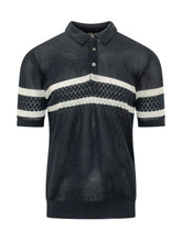 Short Sleeve Mesh Striped Polo - Hosio | $store$