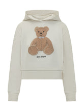 Fitted Hoodie with Bear Print - New Collection | $store$