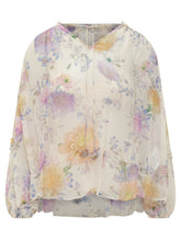 Floral Blouse with V Neck - New Collection | $store$