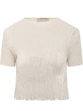 Cropped Short Sleeve Top with Crew Neck - Gongdid Design Donna | $store$