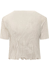 Cropped Short Sleeve Top with Crew Neck - Gongdid Design Donna | $store$