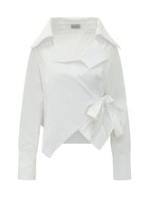 Nora Shirt with Wide Collar and Wrap Closure - Balossa | $store$