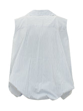 Kyma Sleeveless Shirt with Lapels and Striped Pattern - Balossa | $store$