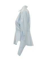 Lovely Shirt with Collar and Buttons and Wide Sleeves - Balossa | $store$